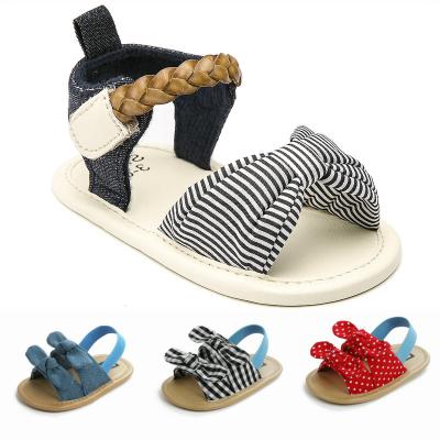 China Breathable Princess Baby Shoes Summer Breathable Baby Sandals 0-1 Years Indoor Non-slip Walking Shoes for sale