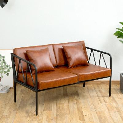 China Removable Cover Retro Style Simple studio negotiation sofa wrought iron sofa for sale