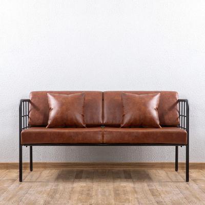 China Removable Cover Retro Style Simple studio negotiation sofa wrought iron sofa Metal Frame Iron Sofa for sale