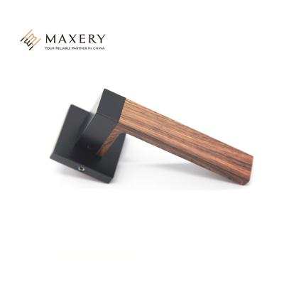 China Black Wood Door Square High End Stitching Door Handle for sale