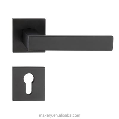 China Unique Design Door Handle / Door Black Color Zinc / Zamak / Zink With Rose / Rosette for sale