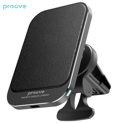 China Mobile Phone Proove Square Magnetic 15W Wireless Charging Car Holder Fast Charge Phone Holder Car Stand Charger for sale