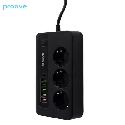 China Mobile Phone Proove Multifunctional Socket PD-03 3000W With USB Type C 20W Outlet 2m Cable extender power socket Strip for sale