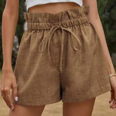 China Waterproof 2022 Summer Women Casual Shorts High Waist Loose Wide Leg Pants for sale