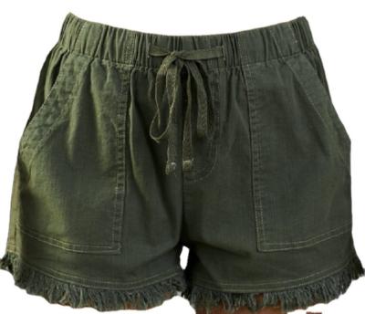 China 2022 Summer Hot Selling Women's Denim Waterproof Casual Pocketed Fringed Shorts for sale