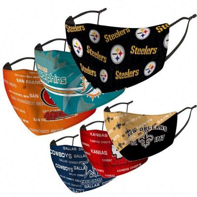 China Hot Selling High Quality Eco-friendly Nfl Face Mask Eishow Stain Washable Sport Team Face Cover Mask SF NFL for sale