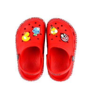 China Cartoon Pattern Casual Indoor And Outdoor Soft And Comfortable Rubber Children's Eva Hole Slippers for sale