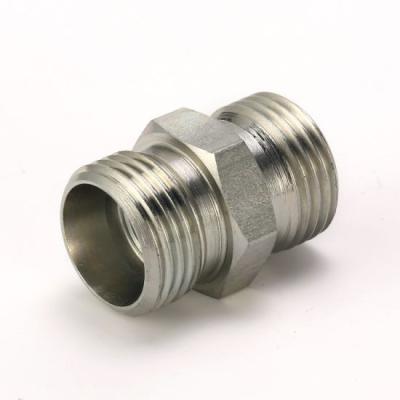 China #45 Steel Straight Metric Type Steel 1C 1D Series DIN Standard Thread Unions Hydraulic Bite Adapters for sale