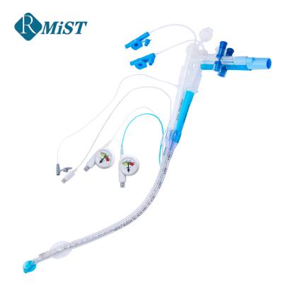 China ICU Double Lumen Cuffed Tracheostomy Tube Trachea Cannula for sale