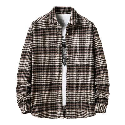 China Breathable Plus Size Plaid Long Sleeve Top Shirts Button Down Duffle Mens Overshirts Jackets for sale