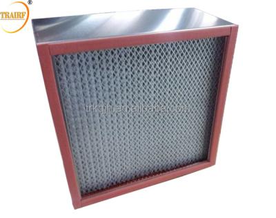 China Pharmaceutical Manufacturing H13 Pleated Metal Panel HEPA Filter for sale