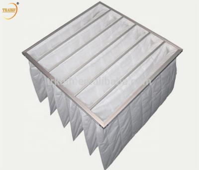 China AHU polyester washable ahu bag filter for cement plant for sale