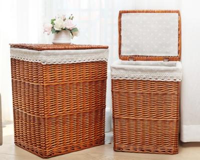 China Rattan Wicker Willow Baby Toys Dirty Clothes Storage Laundry Basket ECO Friendly Fashion Baskets Decorations Furniture for sale