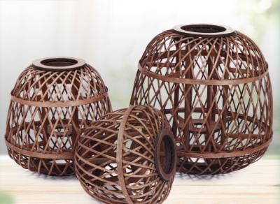 China Hot Sale Led Lantern Indoor And Outdoor Decoration Natural Handmade Rattan Weave Candle Holder for sale