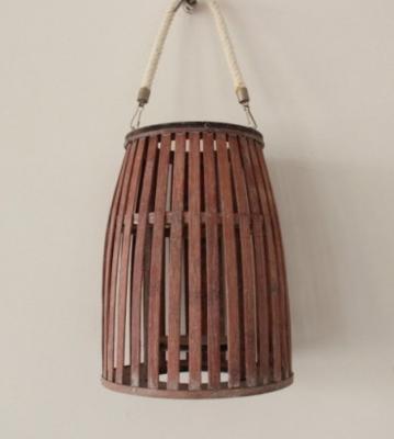 China Hot Sale Led Lantern Indoor And Outdoor Decoration Natural Handmade Rattan Weave Candle Holder for sale