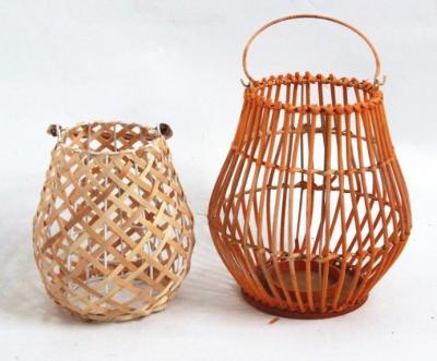 China Hot Sale Led Lantern Indoor And Outdoor Decoration Natural Handmade Rattan Weave Candle Holder for sale