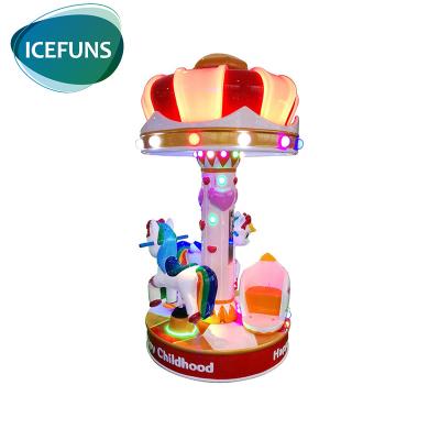 China Merry Mall Go Round Crown Carousel Wholesale Price 3 Person Small Carousel Horses For Sale for sale