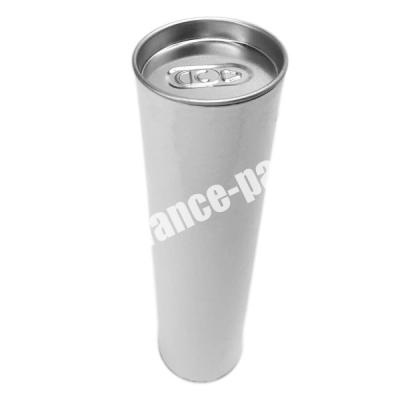 China Household Products Custom Design Peel Off Lid Easy Open Cylinder Kraft Paper Canister Can Cardboard Tube Packaging for sale