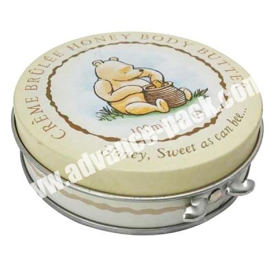 China Household Products Wholesale Eco-friendly Empty Food Safe Cartoon Chocolate Metal Round Box Cookie Tin Boxes for sale