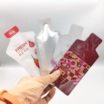 China Custom Barrier Bottle Shaped Drink Plastic Pouch Aluminum Foil Shape Packaging Pouch Bag Special Pouch Bag For Energy Drink for sale