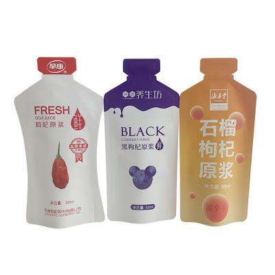 China Custom Barrier Shape Pouch 10ml 30ml Bottle Shape Sample Sachet Drinks Serum Cream Bottle Liquid Shape Bag Aluminum Foil Sachet Packaging for sale