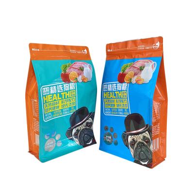 China Resealable Dog Food Packaging Flat Bottom Barrier Flat Bottom Cat Food Pouch Dog Food Pouch Mylar Zipper Gusset Pet Dog Treat Mylar Foil Bag for sale