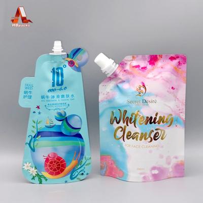 China Barrier Spout Pouch Cream Holder Up Laundry Lotion Spout Pouch 50ml 100ml Liquid Soap Detergent Refill Pouches For Shampoo for sale