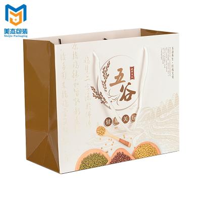 China Factory Price Recyclable Strong High Quality Custom Paper Shopping Bag Paper Bags For Food Catering for sale