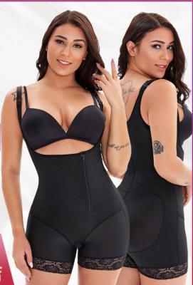 China Breathable Latex Jumpsuit Body Shaper Bodysuit Butt Lift Zipper Halter Abdominal Body Shapewear for sale