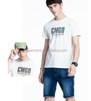 China Latest Anti-Pilling Fashion O-Neck Mens Printing T-Shirt , Comfort Cotton Graphic Tee for sale