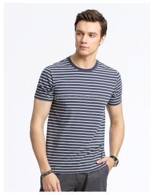 China High Quality Anti-pilling Knit Tank Top Striped T-shirts For Mens Shirt Fabric 100% Cotton for sale