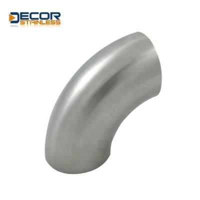 China Modern High Grade Stainless Steel Decorative Long Radius 90 Degree Elbow Service Life for sale