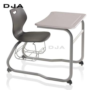 China Modern American hot sale university and high school student chair high school student furniture desk combo table with chair set for sale