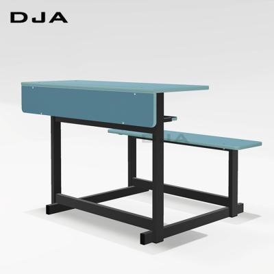 China Modern Double Seaters And Bench Classroom Furniture Student Desk Secondary Student Learning Bench High School for sale