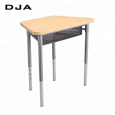 China 10 Year Warranty Water Proof Middle School Furniture Chrome Contemporary Primary University Flexible Adjustable School Desk for sale