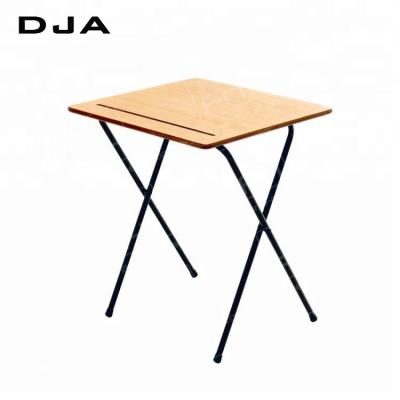 China Space Saving Contemporary Cheap Super Quality Europe Style Church MDF Examination Student Desk 600*600mm Folding Examination Table for sale