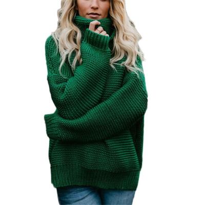 China Factory Direct High Quality Custom High-Neck Pullover Breathable Knit Women's Sweater for sale