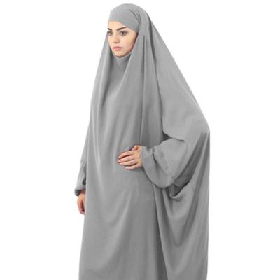 China Polyester\Cotton Muslim Women's Prayer Hooded Suit Long Full Cover Ramadan Dress Islamic Clothing for sale