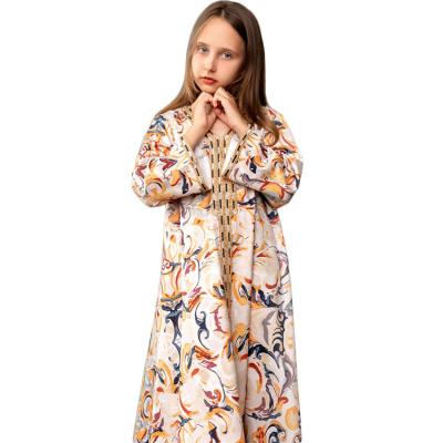 China 2021 New Design Women's Robe Dubai Muslim Kaftan Polyester Dresses Abaya Elegant Casual Dress for sale