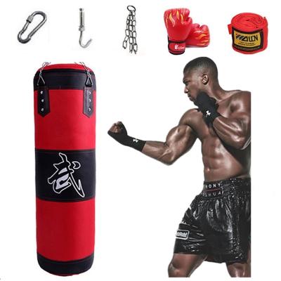 China Fighter Training 120cm Cavity Hanging Adult Boxing Punch Bags Muttahida Majlis-e-Amal Sanda Muay Thai Training Fitness Kick Boxing Sandbag Home for sale