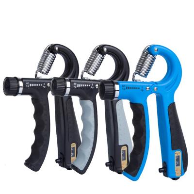 China Portable 5-60kg Grip Strengthener Hand Counting Expander Weight Adjustment Clamp Gym Hand Grip Exercise Equipment for sale