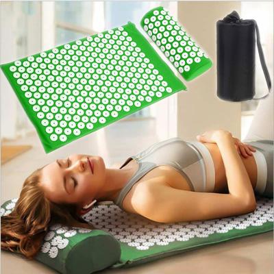 China Pressure Control Acupressure Massage Yoga Mat Home Fitness Body Relaxing Muscles Exercise Cushion Back Applicator Relieve Stress Pain Pillow for sale