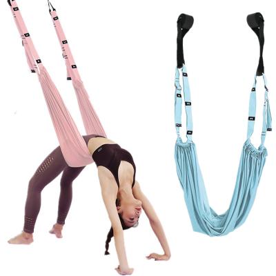 China Adjustable Inversion Anti-Gravity Women Swing Fitness Elastic Training Ropes Handstand Strap Yoga Aerial Hanging Hammock YH-D1 for sale