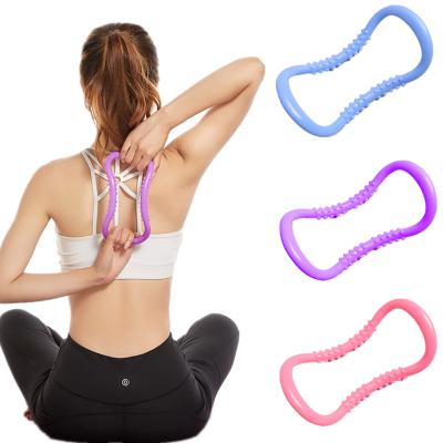 China Fitness 2021 Portable Yoga Pilates Ring Circle Bare Back Shoulder Exercise Magic Fit Adventure Stretch Hump Massager Gym Equipment for sale