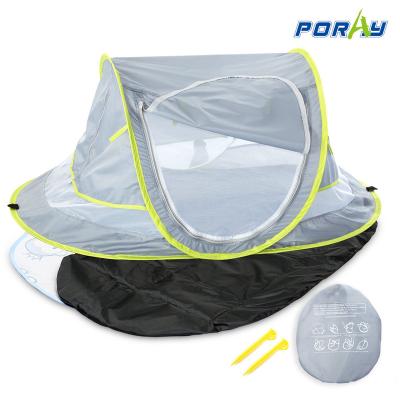 China Large Easy Folding Baby Portable Beach Play Tent Provide UPF 50+ Sun Shelter, Baby Travel Cot With Sleep Pad, Cooling Mat And 2 Pegs, Lightw for sale