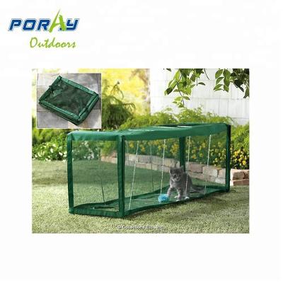 China Sustainable Outdoor Happy Habitat Cat Tunnel Play Tent Enclosure With Spring Steel Wire for sale