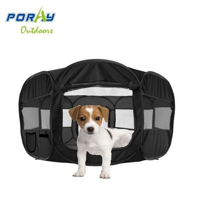 China Viable One Door Noise Pet Puppy Play Pen Exercise Pet Cages With 8 Panels for sale