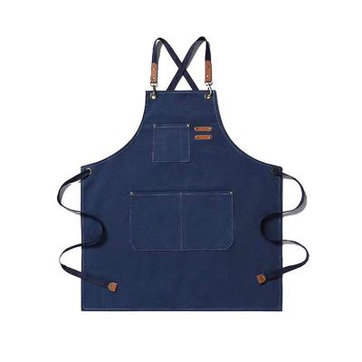 China Cleaning Adjustable adjustable Straps Custom Logo Apron Workshop Apron BBQ Kitchen Apron For Men for sale