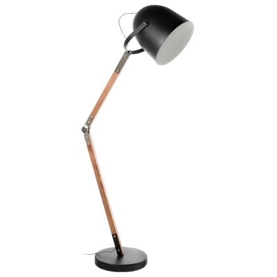 China Modern High Quality Metal Black Lampshade Hotel Room EEA Floor Lamp Bedroom Solid Wood Position Lamp for sale