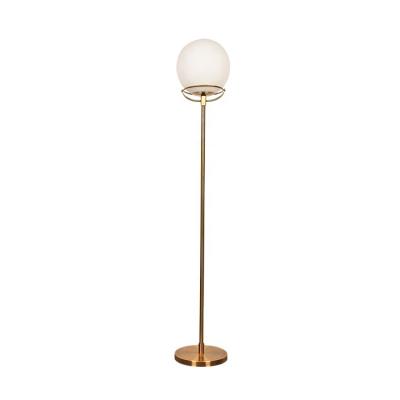 China Mid Century Modern Contemporary Floor Lamp Gold LED Glass Floor Lamp For Bedrooms for sale